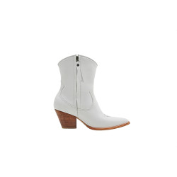 Pour Nina white nappa handmade leather boots - Cooperative Handmade