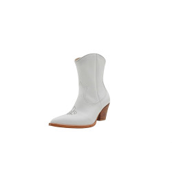 Pour Nina white nappa handmade leather boots - Cooperative Handmade