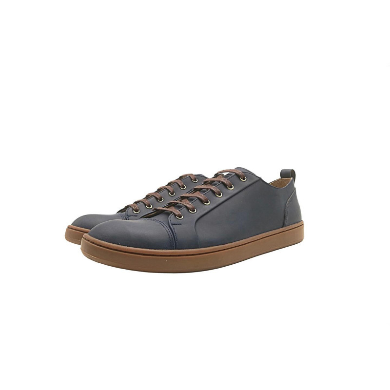 Baires fatty blue brown handmade leather sneakers - Cooperative Handmade