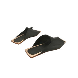 Miró B fatty black handmade leather sandals - Cooperative Handmade