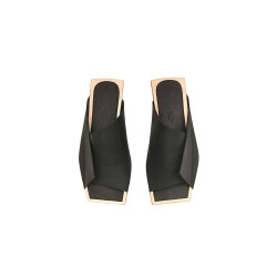 Miró B fatty black handmade leather sandals - Cooperative Handmade