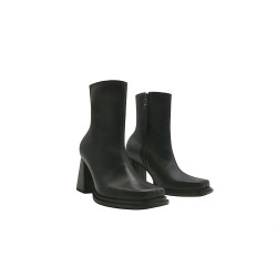 Lulú version B black nappa handmade leather ankle boots - Cooperative Handmade