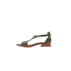 Mia green alamo handmade leather sandals - Cooperative Handmade