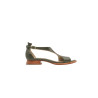 Mia green alamo handmade leather sandals - Cooperative Handmade