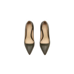 Porteña version B green alamo handmade leather heels - Cooperative Handmade