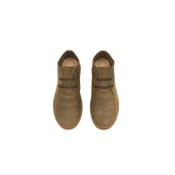 Chavo Sport fatty green elastic brown handmade leather shoes - Cooperative Handmade