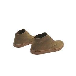 Chavo Sport fatty green elastic brown handmade leather shoes - Cooperative Handmade