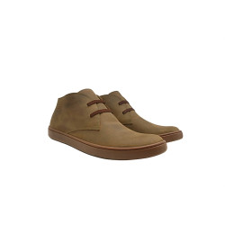 Chavo Sport fatty green elastic brown handmade leather shoes - Cooperative Handmade