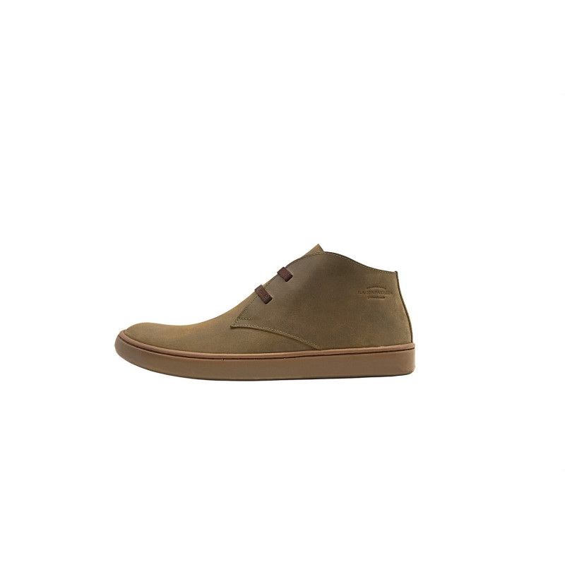 Chavo Sport fatty green elastic brown handmade leather shoes - Cooperative Handmade