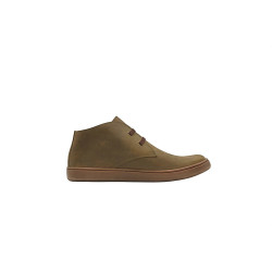 Chavo Sport fatty green elastic brown handmade leather shoes - Cooperative Handmade