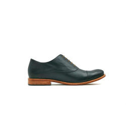 Satie black nappa beige handmade leather shoes - Cooperative Handmade