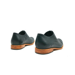 Satie black nappa beige handmade leather shoes - Cooperative Handmade