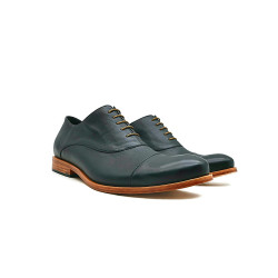 Satie black nappa beige handmade leather shoes - Cooperative Handmade