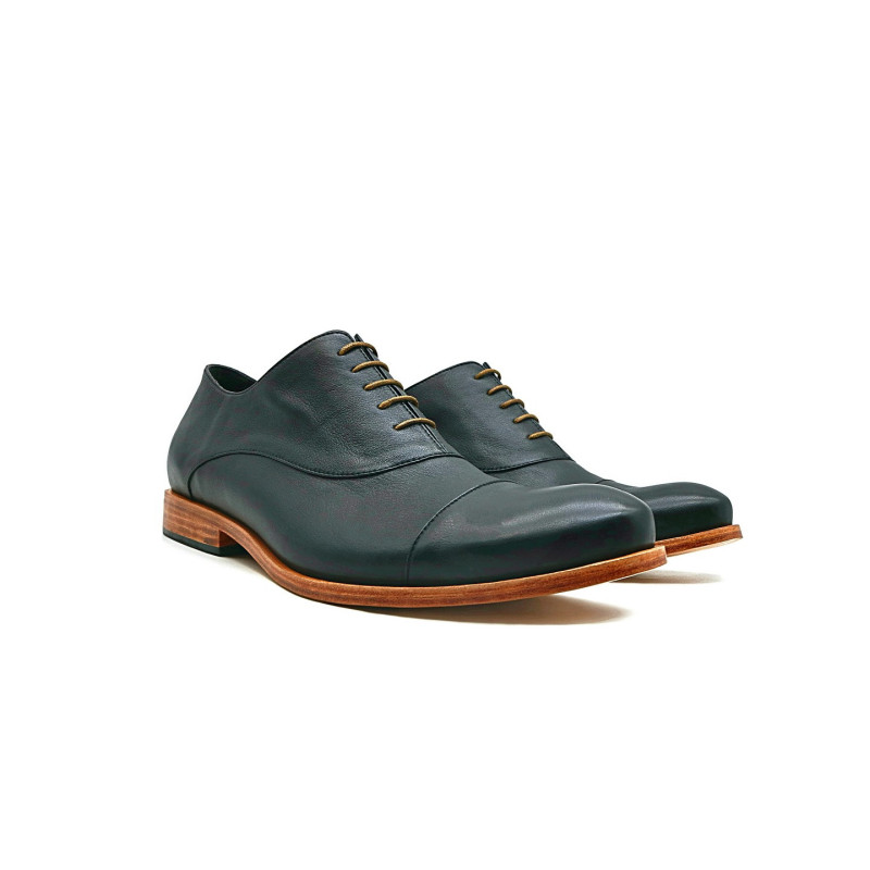 Satie black nappa beige handmade leather shoes - Cooperative Handmade