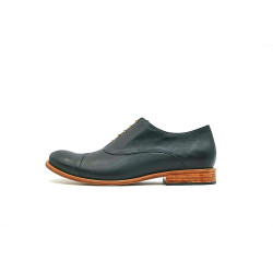 Satie black nappa beige handmade leather shoes - Cooperative Handmade
