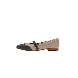 Ola nude nappa black nappa handmade leather shoes - Cooperative Handmade