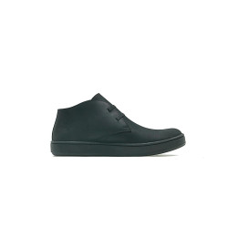 Chavo Sport fatty matte black elastic handmade leather shoes - Cooperative Handmade