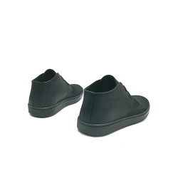 Chavo Sport fatty matte black elastic handmade leather shoes - Cooperative Handmade