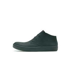 Chavo Sport fatty matte black elastic handmade leather shoes - Cooperative Handmade