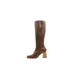 Lulú Large camel cerato handmade leather boots - Cooperative Handmade
