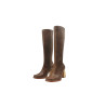 Lulú Large camel cerato handmade leather boots - Cooperative Handmade