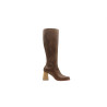 Lulú Large camel cerato handmade leather boots - Cooperative Handmade
