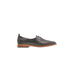Luna purple nappa fatty black matte handmade leather shoes - Cooperative Handmade