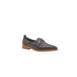Luna purple nappa fatty black matte handmade leather shoes - Cooperative Handmade