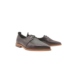 Luna purple nappa fatty black matte handmade leather shoes - Cooperative Handmade