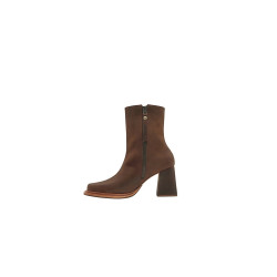 Lulú version B fatty brown handmade leather ankle boots - Cooperative Handmade