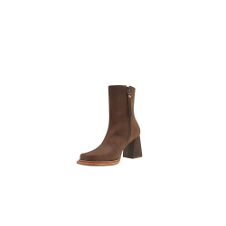 Lulú version B fatty brown handmade leather ankle boots - Cooperative Handmade