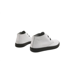 Chavo Sport white nappa black elastic white handmade leather shoes - Cooperative Handmade