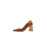 Porteña version B caramel alamo handmade leather heels - Cooperative Handmade