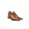 Porteña version B caramel alamo handmade leather heels - Cooperative Handmade