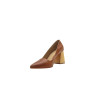 Porteña version B caramel alamo handmade leather heels - Cooperative Handmade