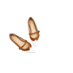 Ola caramel alamo white nappa handmade leather shoes - Cooperative Handmade