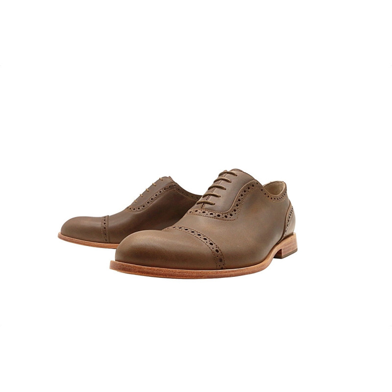 Marqués camel cerato handmade leather shoes - Cooperative Handmade