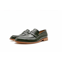 Otto version B green alamo handmade leather moccasins - Cooperative Handmade