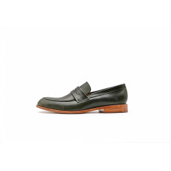 Otto version B green alamo handmade leather moccasins - Cooperative Handmade