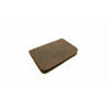 1656 fatty green details purple handmade leather wallet - Cooperative Handmade