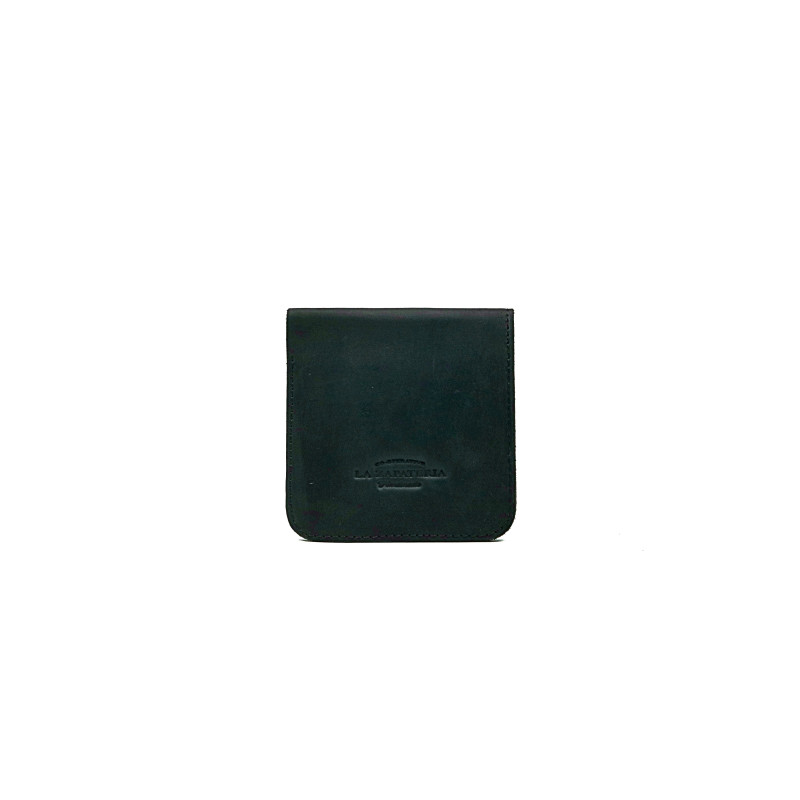 Gabo matte black handmade leather wallet - Cooperative Handmade