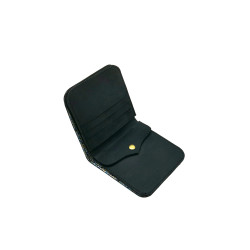 Gabo matte black handmade leather wallet - Cooperative Handmade
