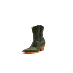 Pour Nina green alamo handmade leather boots - Cooperative Handmade