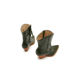 Pour Nina green alamo handmade leather boots - Cooperative Handmade