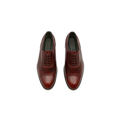 Marqués red ranger handmade leather shoes - Cooperative Handmade