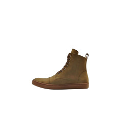Tato fatty green brown sole handmade leather ankle boots - Cooperative Handmade