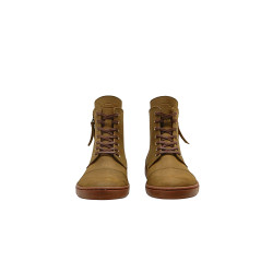 Tato fatty green brown sole handmade leather ankle boots - Cooperative Handmade