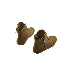 Tato fatty green brown sole handmade leather ankle boots - Cooperative Handmade