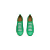 Baires cyan green nappa white elastic handmade leather sneakers - Cooperative Handmade