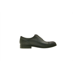 Marqués total black fatty nappa handmade leather shoes - Cooperative Handmade